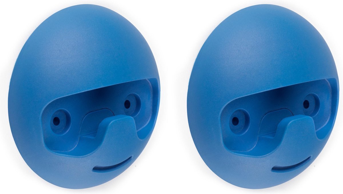 Emuca - Wandhaak, D 120 mm, Blauw plastic, 2 st.