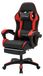 OEM Gamingstoel, kunstleer, verstelbaar, met voetsteun, zwart-rood