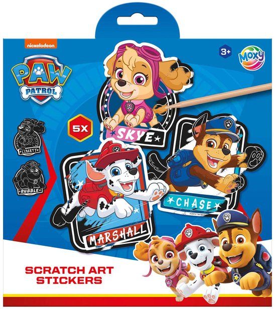 Creative Craft Group PAW Patrol Scratch Art Stickers - 6dlg.