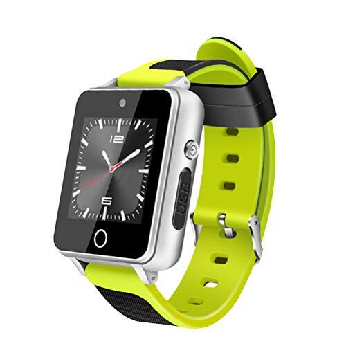 UKCOCO Smartwatch - Smart Phone Watch 1.54"WiFi GPS GSM 4.0 Muziekspeler 2MP Camera Kalender Touchscreen Smartwatch voor Android 5.1 (Silver Case Green Band)