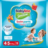 Babylino Sensitive Zwembroek, Luiers voor Zee en Zwembad, Maat 4-5 (9-15 kg), 14 stuks