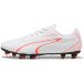 Puma Vitoria FG/AG voetbalschoenen - wit/rood - synthetisch leer
