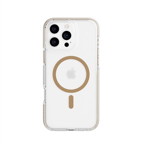 Tech21 EvoCrystal voor iPhone 16 Pro Max Compatibel met MagSafe - Impact Protection Case 15x Militaire Standaard Getest - in Goud