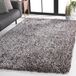 Safavieh Shaggy tapijt, SG531, handgetuft polyester, zilver/ivoor, 120 x 180 cm