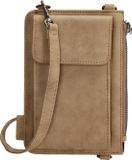 Beagles Ceclavin Telefoontasje Dames - Crossbodytas met telefoonvak - Schoudertas van Imitatieleder - Taupe