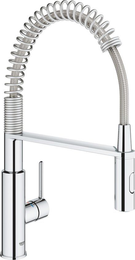 GROHE Get Keukenkraan - Chroom - Met uittrekbare handdouche
