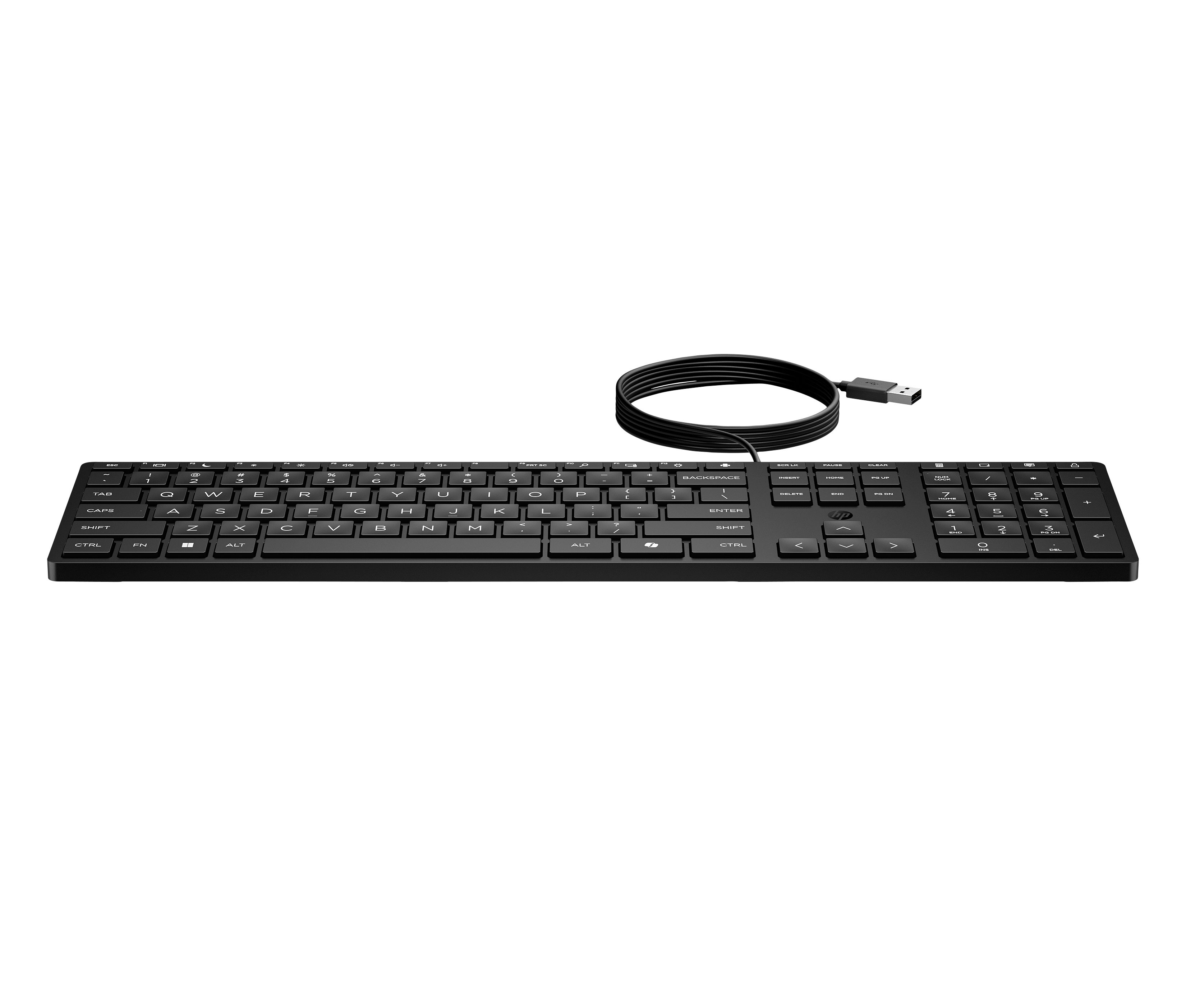 HP Desktop 320K - Toetsenbord - Bedraad - AZERTY - USB - Membraan keyswitch - Zwart