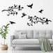 Merkloos Décoration murale en métal – Décoration intérieure et extérieure – Décoration murale avec des feuilles suspendues – Figurines d'oiseaux décoratives – Matériaux métalliques de haute qualité – Charme unique