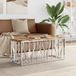 Prolenta Maison Exclusive - Salontafel, zilverkleurig roestvrij staal en massief gerecycled hout