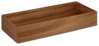5Five Bestekbak/keuken organizer - 4x - 1 vaks - Smart Desk serie - acacia hout - 15 x 38 x 7 cm