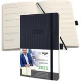 Sigel Conceptum weekagenda - A5 - 2025 (NL/FR/EN/DU) - zwart