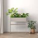 en.casa Support de plantes Joensuu 80x80x25 cm avec étagère gris clair