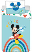 Disney Mickey Mouse BABY Dekbedovertrek Regenboog - 100 x 135 cm - Katoen