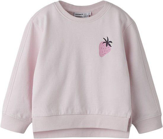 NAME IT Meisjes Sweater Lichtroze Katoen Ronde Hals Lange Mouw - Maat 86