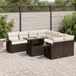 Maison Exclusive - Ensemble de meubles de jardin 9 pièces avec canapé et coussins, marron, en polyrotin