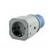 Industriële IP44 2P+T adapter, veilige en robuuste verbinding voor buitenomgevingen, ideaal voor elektrische machines en gereedschappen.
