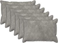 vidaXL Kussensloop Lichtgrijs Katoensatijn 30 x 50 cm (6 stuks)