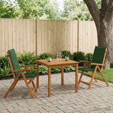 vidaXL 3-delige tuinset Groen Massief Acacia Hout