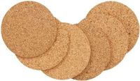 Merkloos 18x Ronde onderzetters van kurk 10 cm