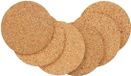 Merkloos 18x Ronde onderzetters van kurk 10 cm