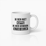 Nevolis Sublimatie groothandel Grappige Nederlandse Tekstmok – 'Ik Ben Niet Koppig, Ik Heb Gewoon Altijd Gelijk' – Humoristische Koffiebeker voor Zelfverzekerde Momenten