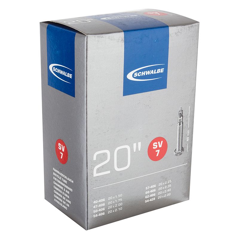 Schwalbe Binnenband Fiets - Frans Ventiel - 40 mm - 20 x 150 - 250 - Zwart