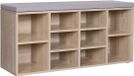 Songmics Banc à chaussures rembourré – Aspect bois