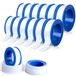 AiQInu 12 rollen teflontape, schroefdraadafdichtingstape, 10 m x 13 mm, PTFE afdichtingstape, PTFE-band, schroefdraad, afdichtband voor zwembad, keuken, industrie, wit