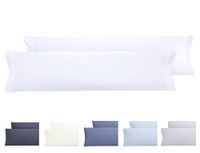 Todocama Set van 2 extra zachte microvezel kussenslopen, hypoallergeen, 2-150 x 40 cm, wit