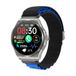 Knauermann PRO 3 (2024) Smartwatch met telefoonfunctie ECG HRV en SOS AMOLED BT Bluetooth display slaapapneu textielarmband zwart/blauw