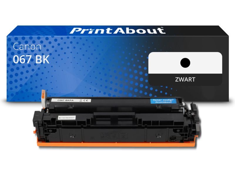 PrintAbout Toner 067 BK Zwart geschikt voor Canon