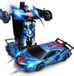 MEWAU 1:12 RC Transformerende Auto/Robot - Blauw