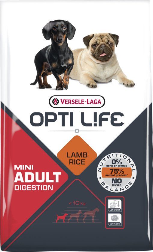 Opti Life Adult Digestion Mini - 7,5 kg - Graanvrij hondenvoer voor kleine rassen