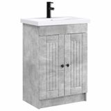 vidaXL Badkamermeubel Set Betongrijs Bewerkt Hout 56 x 37,5 x 81 cm
