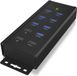 Icy Box IB-HUB1703-QC3 7 Poorten Hub USB 3.0 Zwart