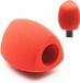 ZenithVibe Grand pare-brise en mousse pour microphones portables - Filtre anti-pop pour interviews et enregistrements audio (Rouge)