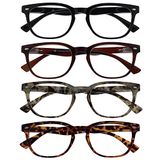 Leesbril Gregory Peck Leesbril Zwart Bruin Grijs Lezers 4 Stuks Mannen Vrouwen Scharnieren Met Veer +1,50