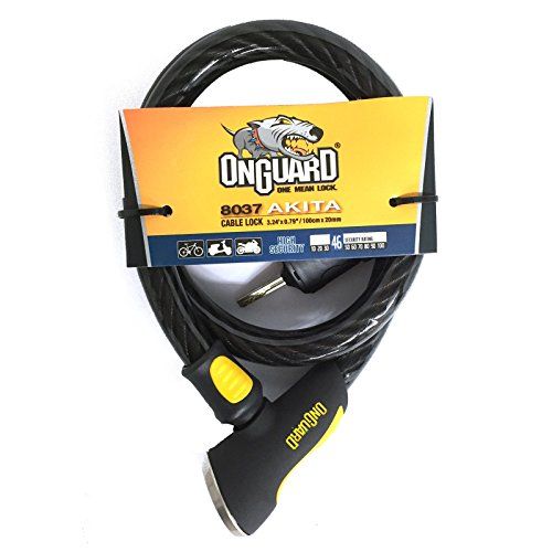 OnGuard Akita kabelslot - 100 cm - Zwart - 7290001280379