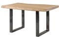MASSIVMOEBEL24 FREEFORM eettafel beige gelakt massief hout mango 160x90x77 cm