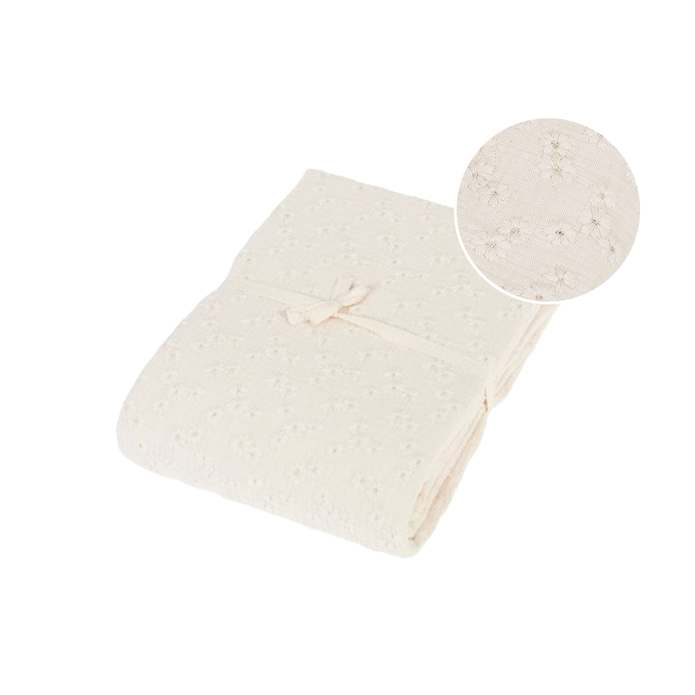 Nanami Laken Wieg Nanami Embroidery Naturel 75x120