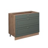Vicco Keukenonderkast Fame-Line, Groen-Goud Landhuis/Goudkleurig Eiken, 100 cm zonder werkblad