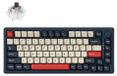 Keychron J2 Clavier mécanique sans fil, QMK, rétroéclairage RGB, Hot-Swap, pour Mac, Windows, Linux - Bleu foncé, Commutateurs Super Brown