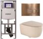 Geberit QeramiQ Dely Swirl Toiletset - Mat Beige