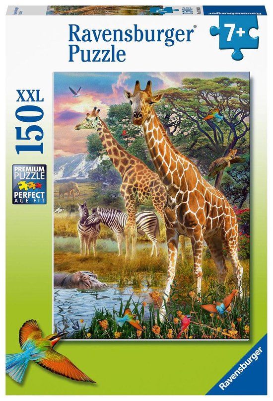 Ravensburger Puzzel Kleurrijke savanne - Legpuzzel - 150 stukjes - Vanaf 7 jaar