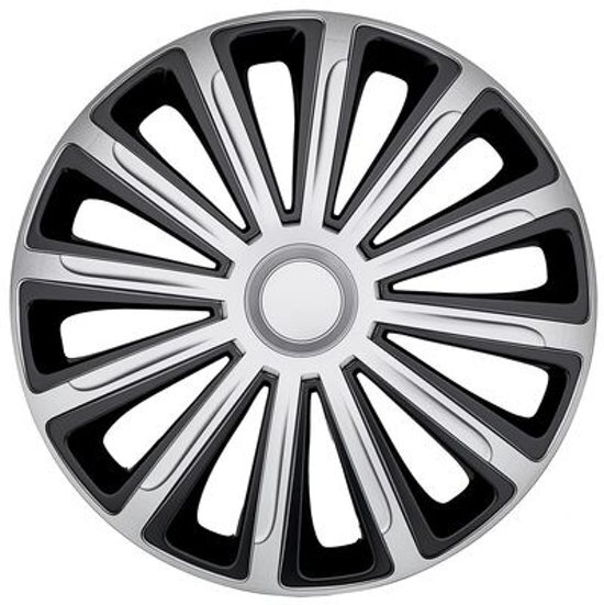 Car Plus Wieldoppen Alaska 15 Inch Abs Zilver/zwart Set Van 4