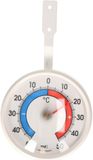 TFA Dostmann TFA Raam Thermometer - analoog - kunststof - wit - 7 x 12 cm - binnen en buiten