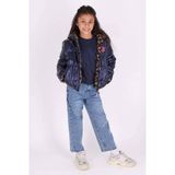 B.Nosy reversible winterjas met panterprint - donkerblauw
