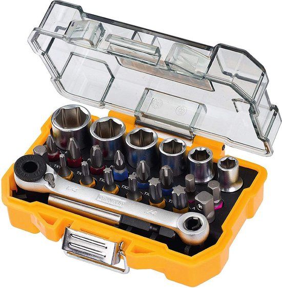 DeWalt DT71516-QZ 24-delige bit- en doppenset met ratel