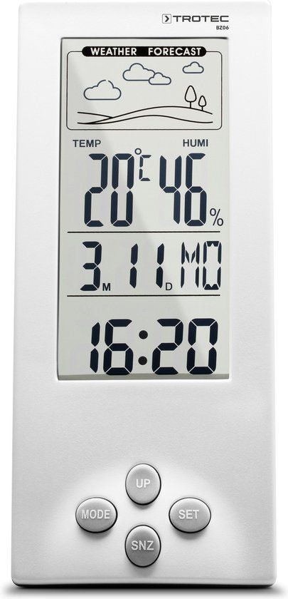 TROTEC Design-weerstation BZ06 Wekkerfunctie met sluimerknop