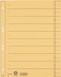 Leitz Staffeltabblad Karton - Beschrijfbare Tabs, 2/4-rings - Voor Ordners en Ringbanden - Geel
